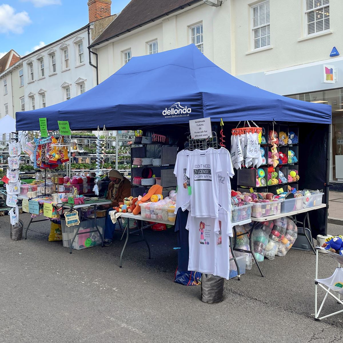 Sealey Dellonda Premium 3 x 4.5m Pop-Up Gazebo, Heavy Duty, PVC Coated, Water Resistant Fabric, Supplied with Carry Bag, Rope, Stakes & Weight Bags - Blue Canopy DG135