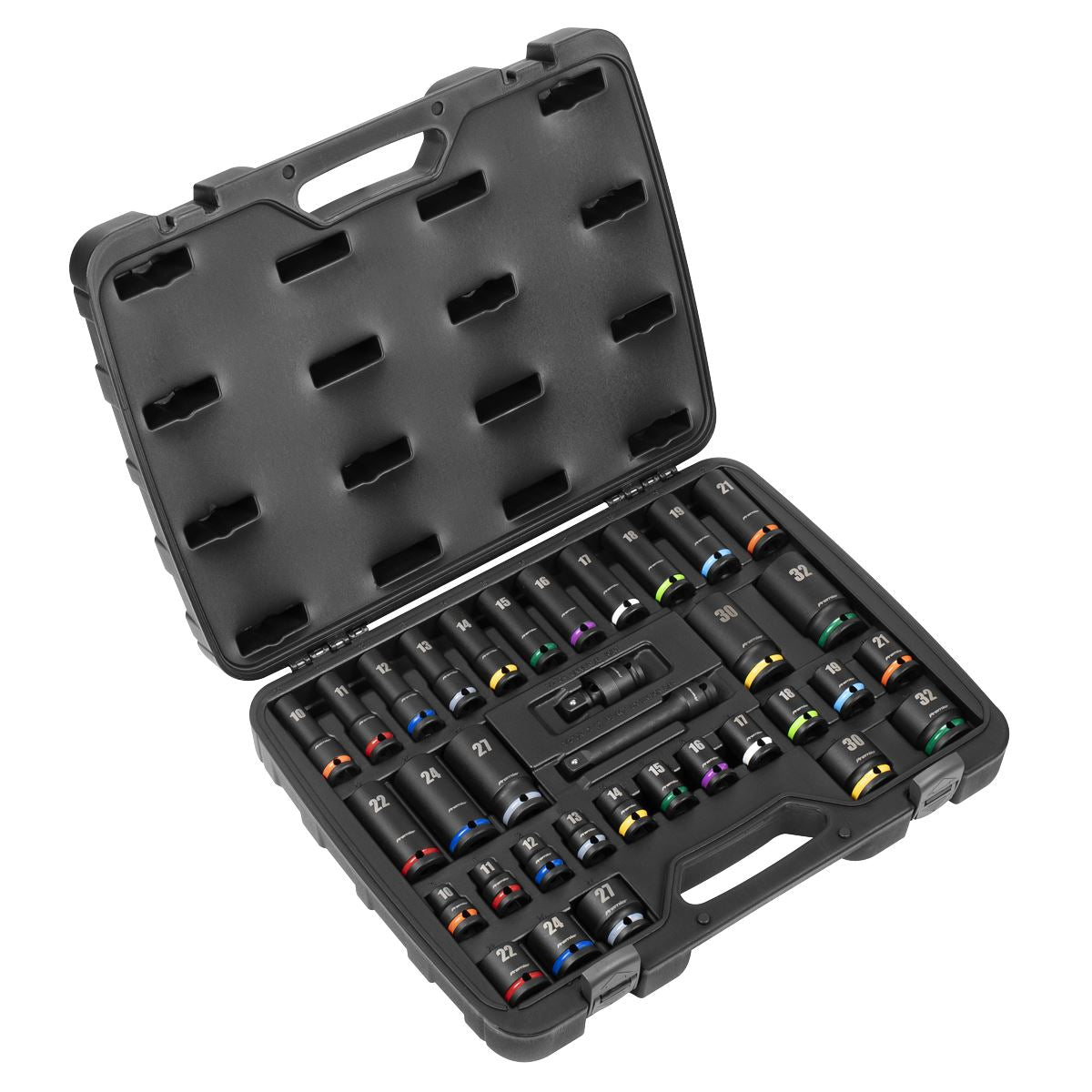 Sealey Impact Socket Set 1/2"Sq Drive 34pc Colour Coded AK5635M