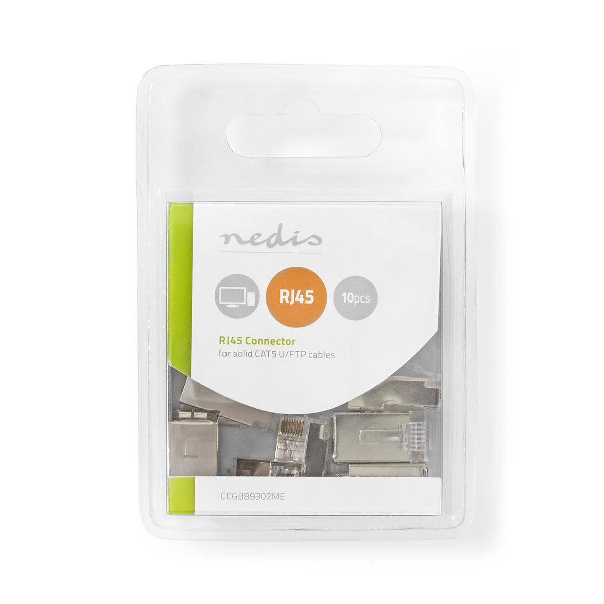 Nedis Network Connector RJ45 (8P8C) Male to 10 pieces Metal CCGB89302ME