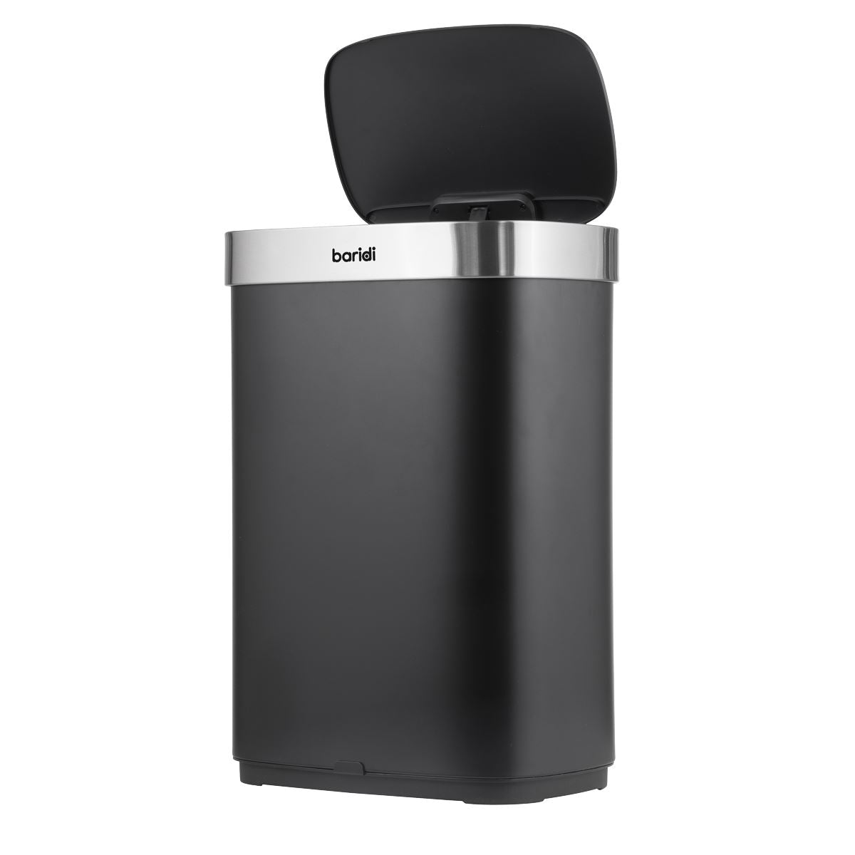 Baridi Sensor Bin 65L - Black/Stainless Steel DH282