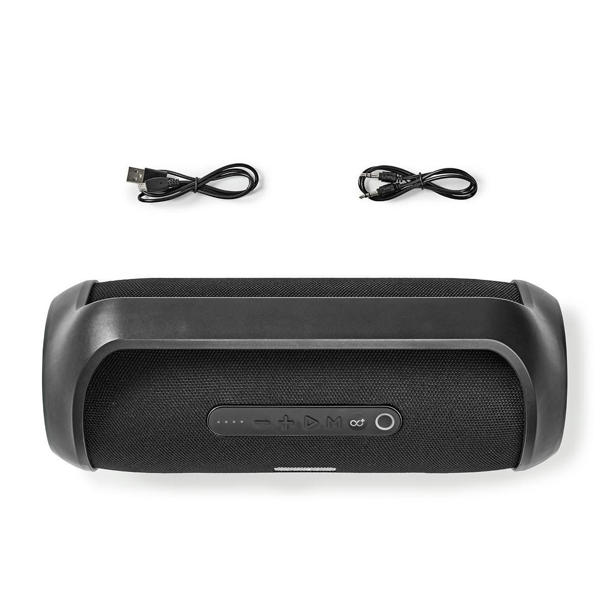 Nedis Party Boombox 6 Hours Playtime Bluetooth® TWS Carrying Handle Black - SPBB320BK