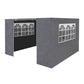Dellonda Premium Side Walls/Doors/Windows for 2x2m Gazebo/Marquee Models Grey