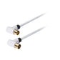 Konig Coax cable 100 dB coax male angled to female angled 2m white - CSBW40010WT20