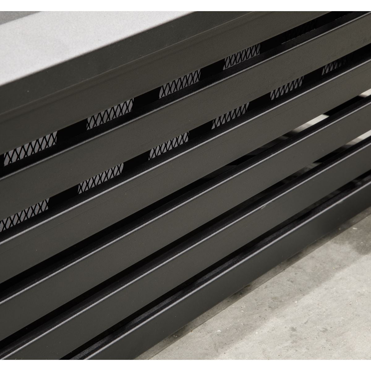 Dellonda 35" Square Outdoor Fire Pit, Black DG43