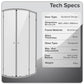 Baridi Quadrant Shower Entry Enclosure 800 x 800 x 1850mm with 6mm Tempered Glass - Chrome DH301