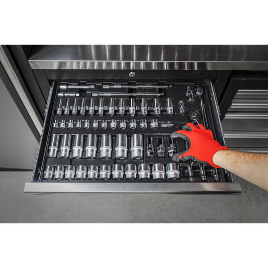 Sealey Tool Tray with Socket Set 55pc 3/8" & 1/2"Sq Drive TBT31