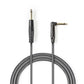 Nedis Unbalanced Audio Cable 6.35mm Male to 6.35mm Male Angled 1.5m Grey - COTH23005GY15