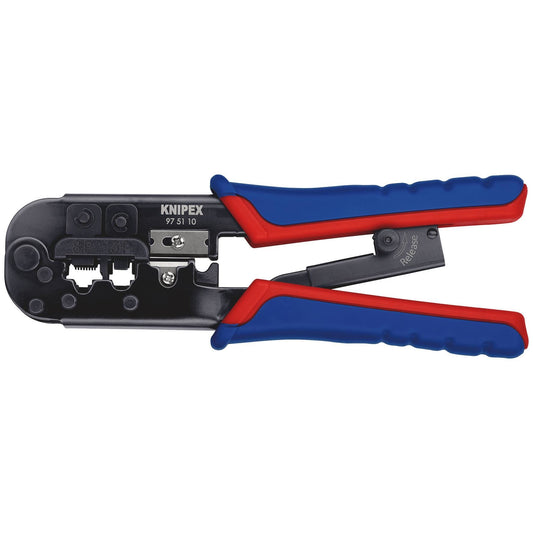 KNIPEX 97 51 10 SB Crimping Pliers for Western Plugs,190mm