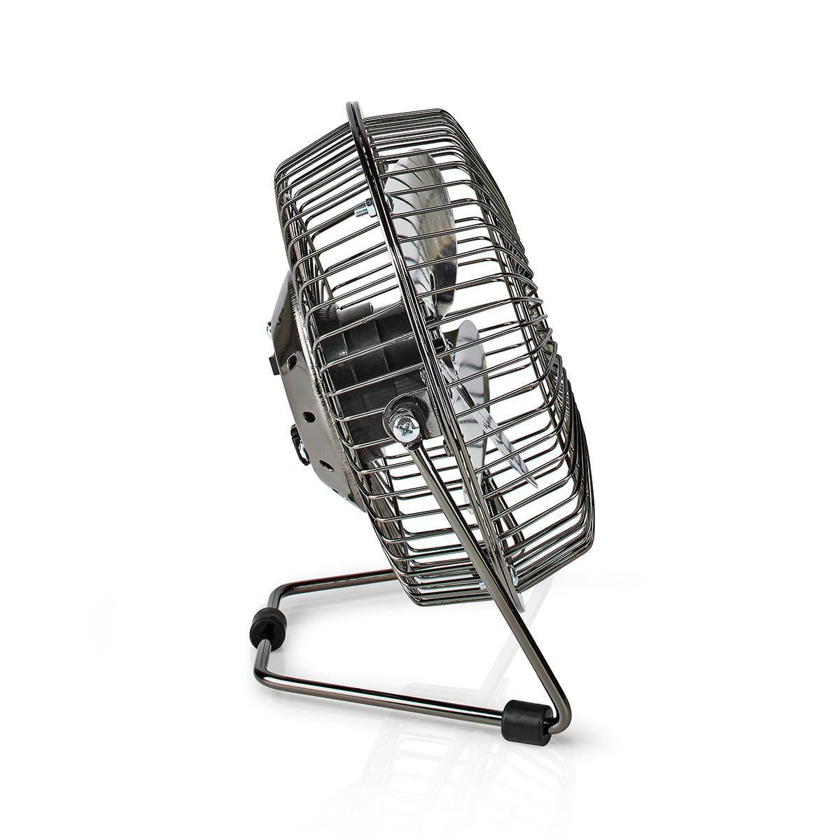Nedis Metal Mini Fan 15cm Diameter USB Powered Gun Metal - FNDK1GM15