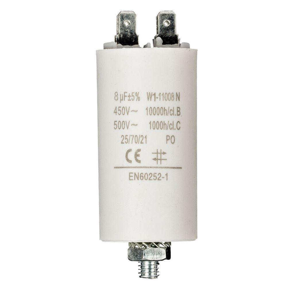 Fixapart 2x Capacitor 8.0uf / 450 v + earth - W1-11008N
