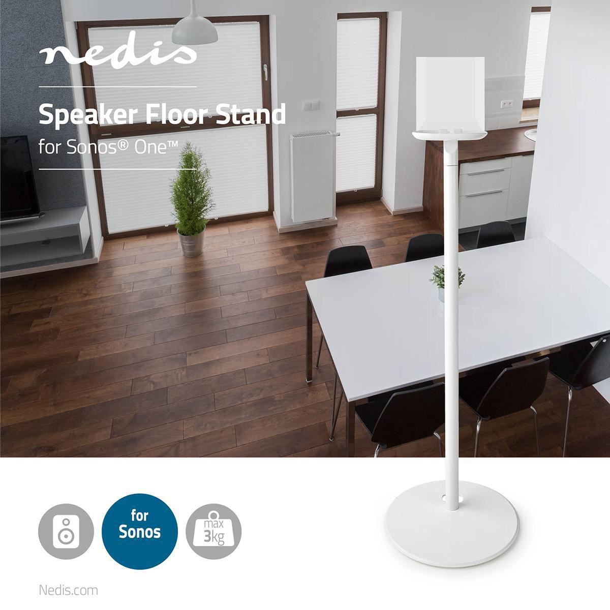 Nedis Speaker Floor Stand For Sonos® One/Sonos® Play:1 Max. 3 kg Fixed - SPMT5750WT