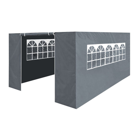 Dellonda Premium Side Walls/Doors/Windows for 3x4.5m Gazebo/Marquee Models Grey