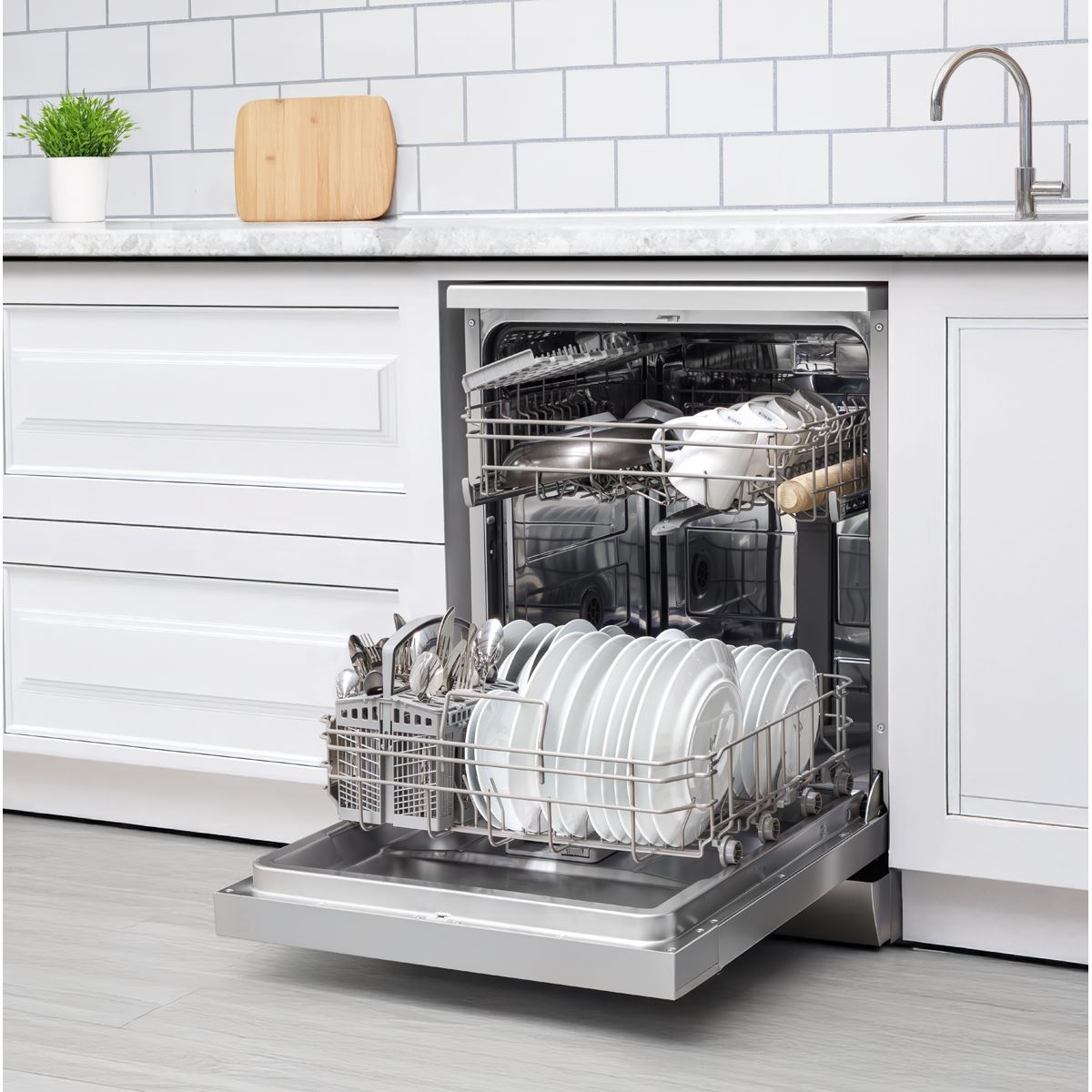 Baridi Freestanding Dishwasher 60cm Wide 13 Place Settings - Silver DH280