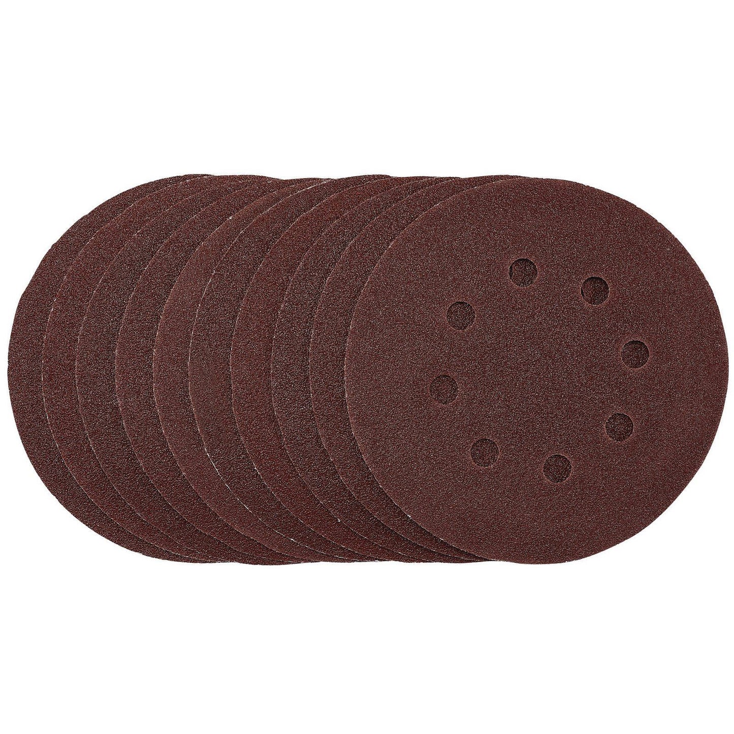 Draper Sanding Discs, 125mm, Hook & Loop, 80 Grit, (Pack of 10) SDHAL125 - 54755