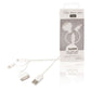 Sweex 3 in 1 sync and charge cable USB 2A male to Micro B male + Lightning adapter + 30-pin dock adapter 1m white