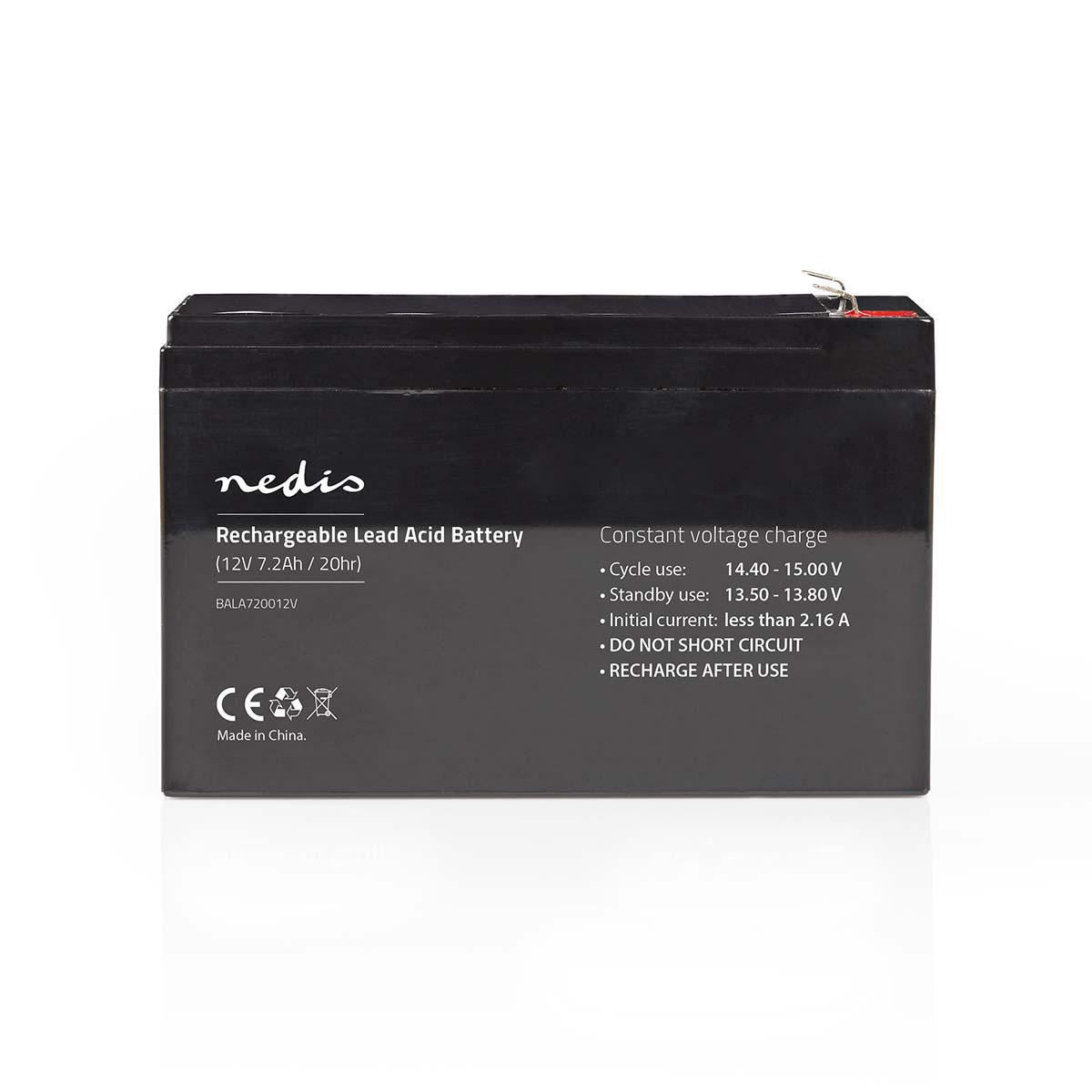 Nedis Rechargeable Lead-Acid Battery 12V 7200mAh 151 x 65 x 95mm BALA720012V
