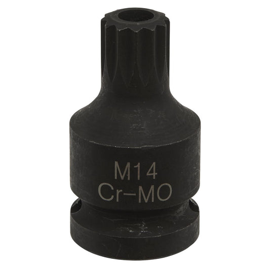 Sealey Brake Caliper Spline Bit Socket M14 1/2"Sq Drive VS0987