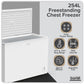 Baridi Freestanding Chest Freezer 254L Capacity - White DH258
