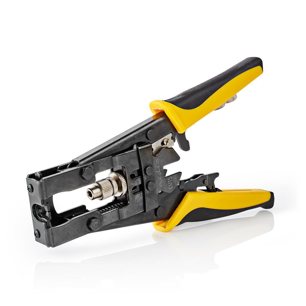 Nedis Compression Tool BNC RCA and F-connectors RG58 RG59 RG6 Softgrip Hardened - CSGG49540YE