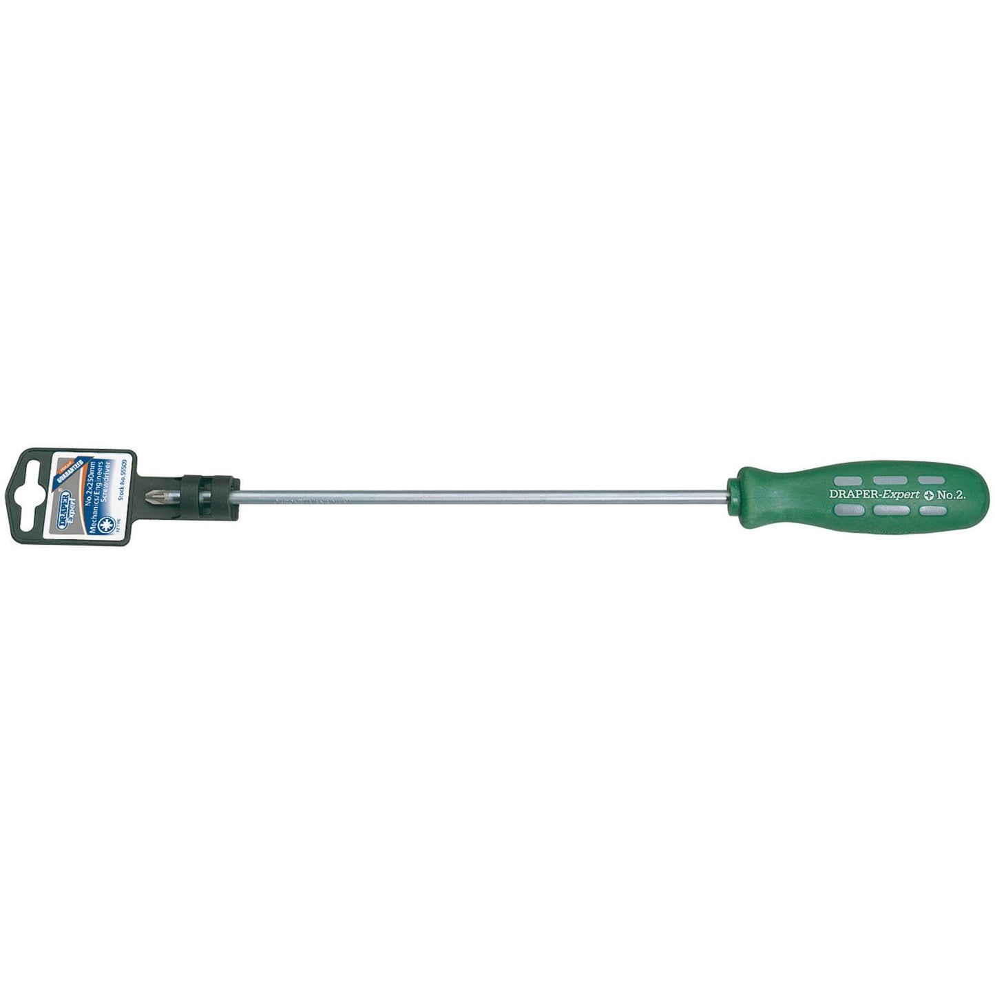 Draper Expert No.2 x 250mm Long Reach Mechanics/Engineers PZ Type Screwdriver - 55509