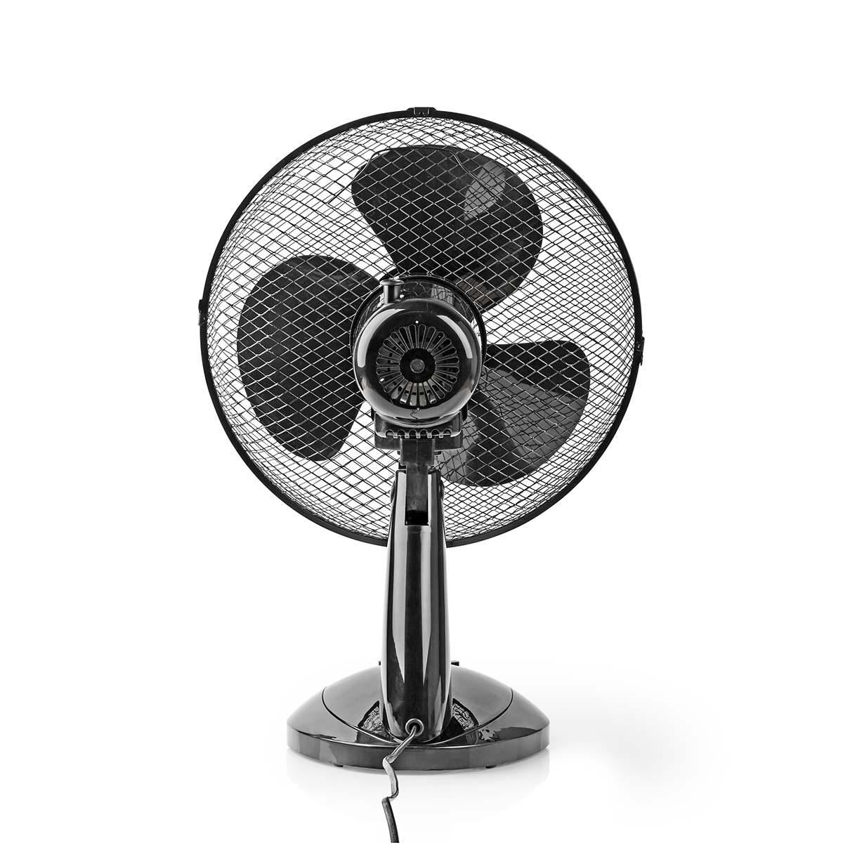Nedis Table Fan Mains Powered Diameter 30 cm 35W Oscillation 3-Speed Black