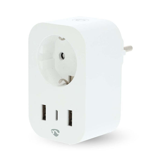 Nedis EU SmartLife Smart Plug Wi-Fi Type F (CEE 7/7)/1x USB-C/2x USB