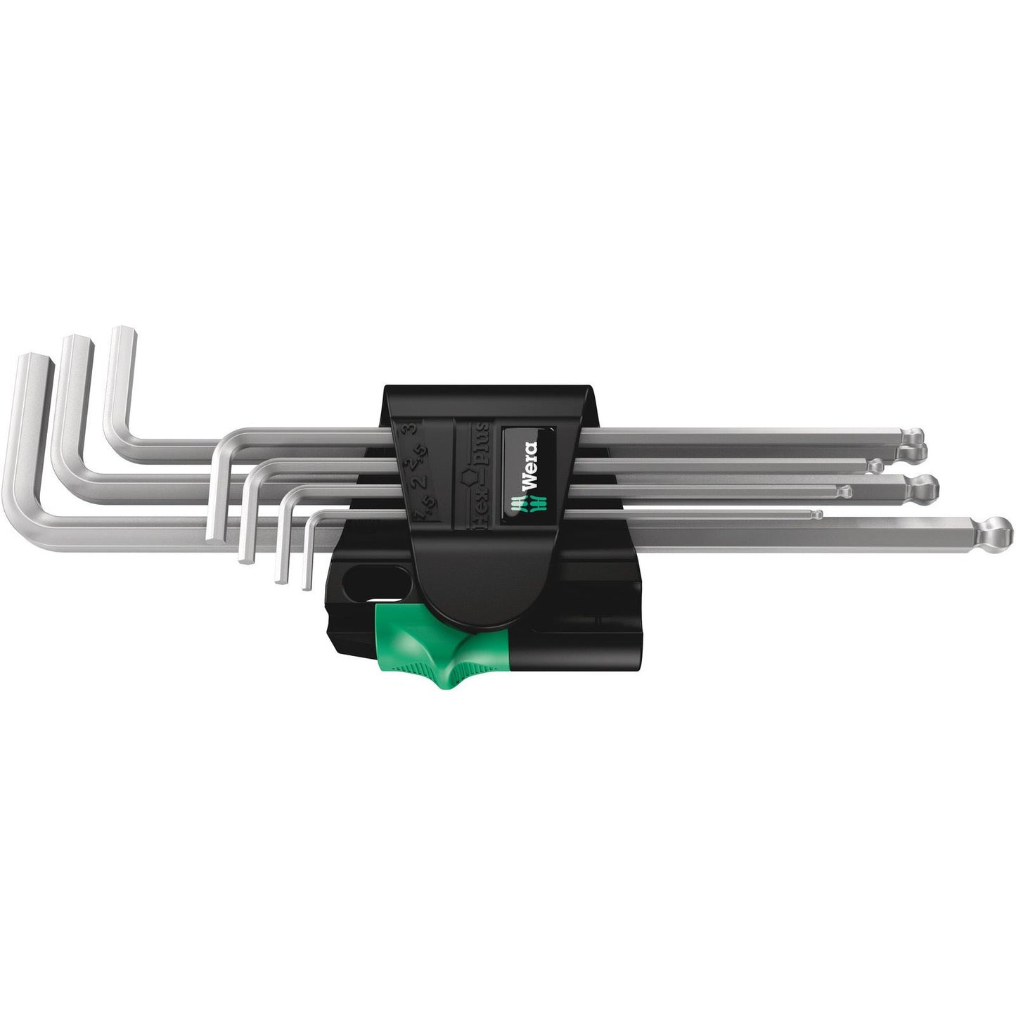 Wera 950Spkl/7Bsm Hex Key Set 1.5-6.0 Lng B/End Chrome Plated 7Pc 022101