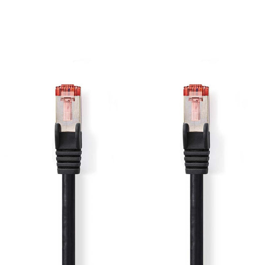 Nedis CAT6 Cable RJ45 Male RJ45 Male S/FTP 15m Round LSZH Black Label