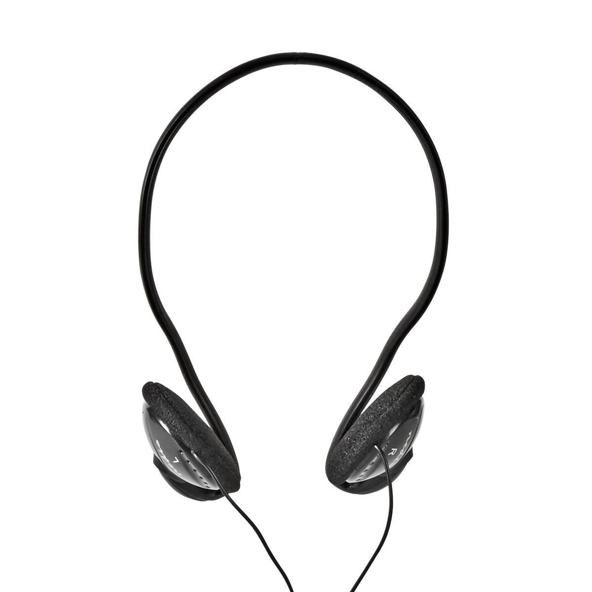 Nedis Wired Headphones 2.1m Round Cable On-Ear Black - HPWD1105BK