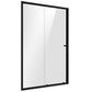 Baridi Sliding Shower Door 1000 x 1850mm, 6mm Tempered Glass, Reversible - Black