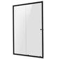 Baridi Sliding Shower Door 1000 x 1850mm, 6mm Tempered Glass, Reversible - Black