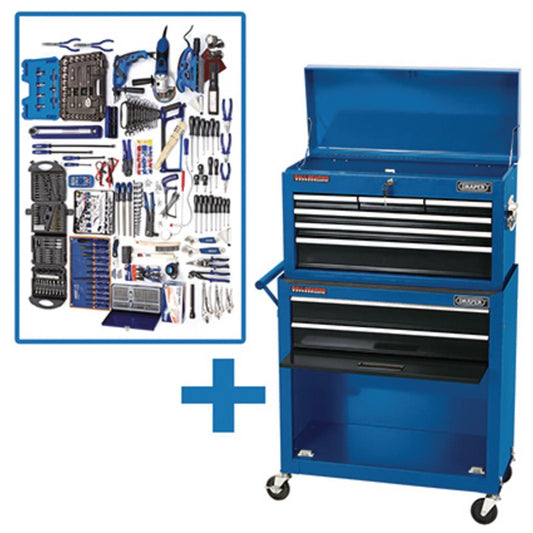 Draper 8 Drawer Tool Chest Roller Cabinet Kit 51286 PTK2A Professional tool Kit
