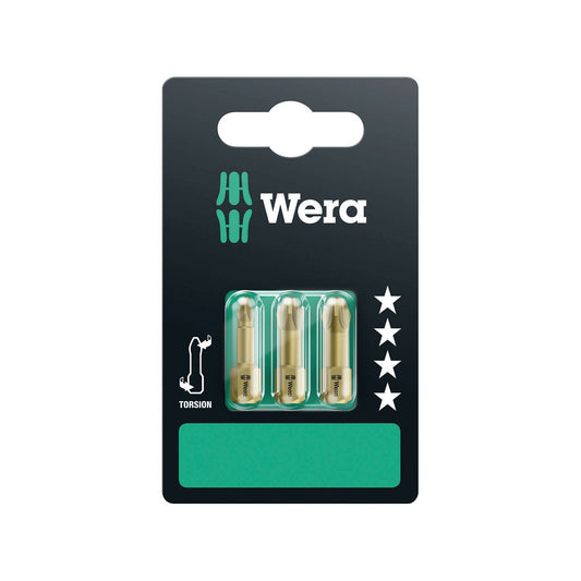 Wera 855/1Th Sb Bit PZ1/PZ2/PZ3 Extra Hard Torsion Carded Pk3 073373
