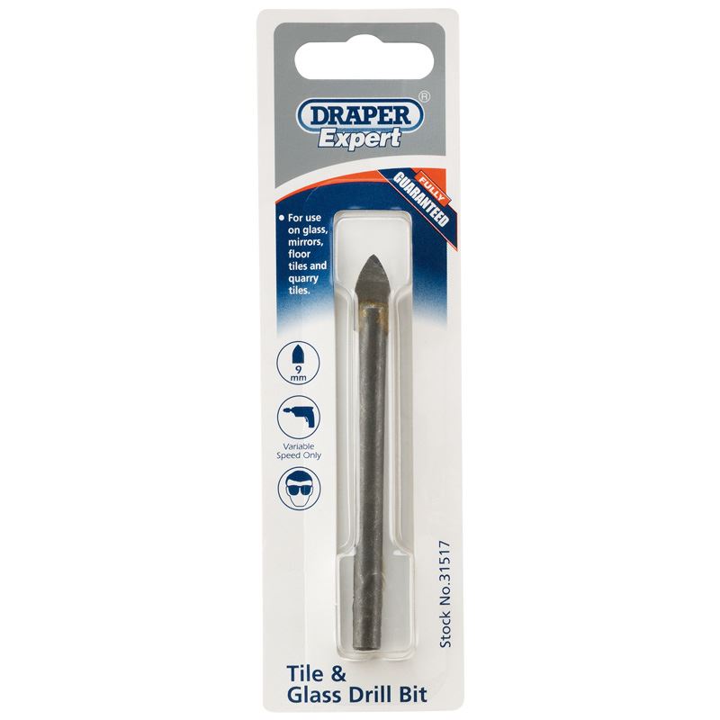 Draper Tile and Glass Drill Bit, 9mm - 31517