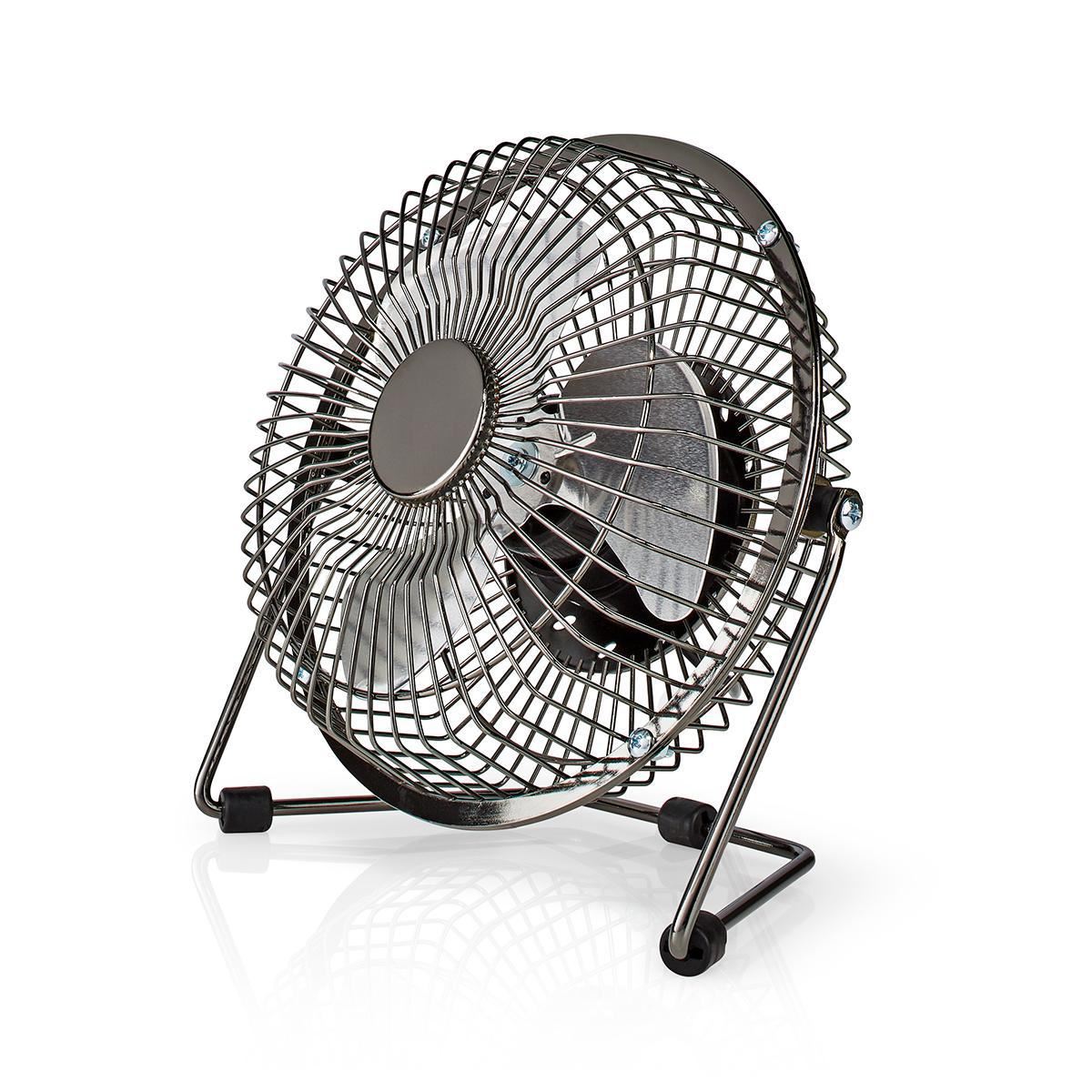 Nedis Metal Mini Fan 15cm Diameter USB Powered Gun Metal - FNDK1GM15
