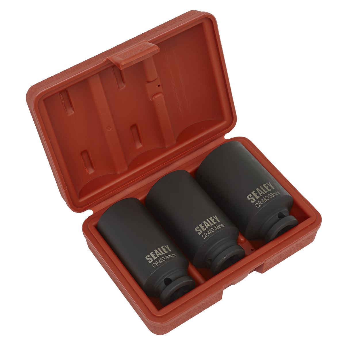 Sealey Impact Hub Nut Socket Set 3pc 12-Point 1/2"Sq Drive SX051