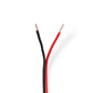 Nedis Speaker Cable 2x 0.75 mm2 100m Reel Black/Red - CABR0750BK1000