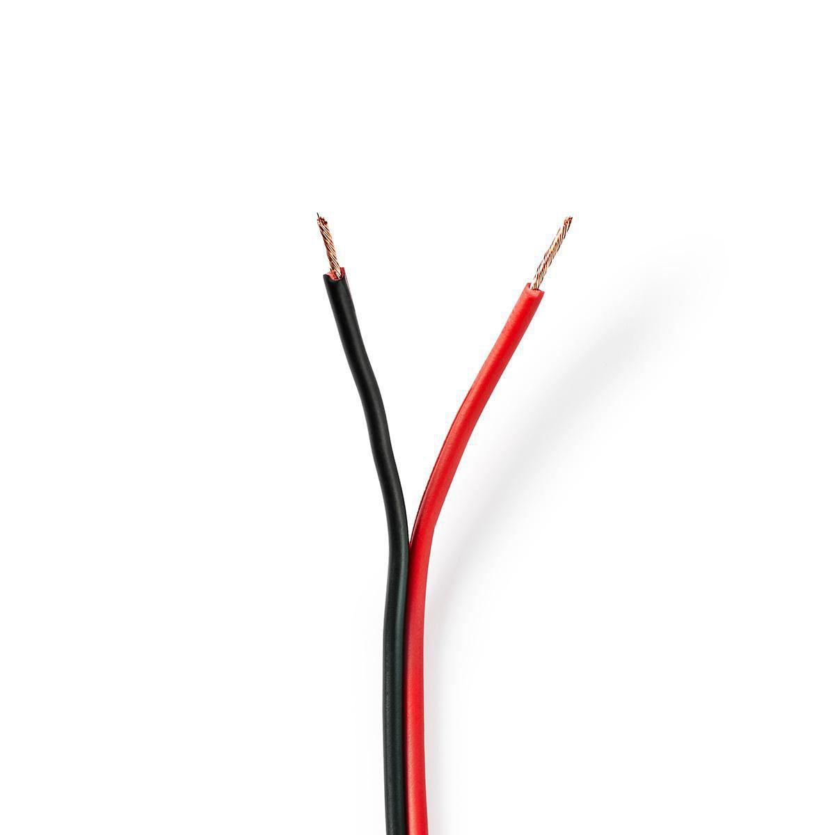 Nedis Speaker Cable 2x 0.75 mm2 100m Reel Black/Red - CABR0750BK1000