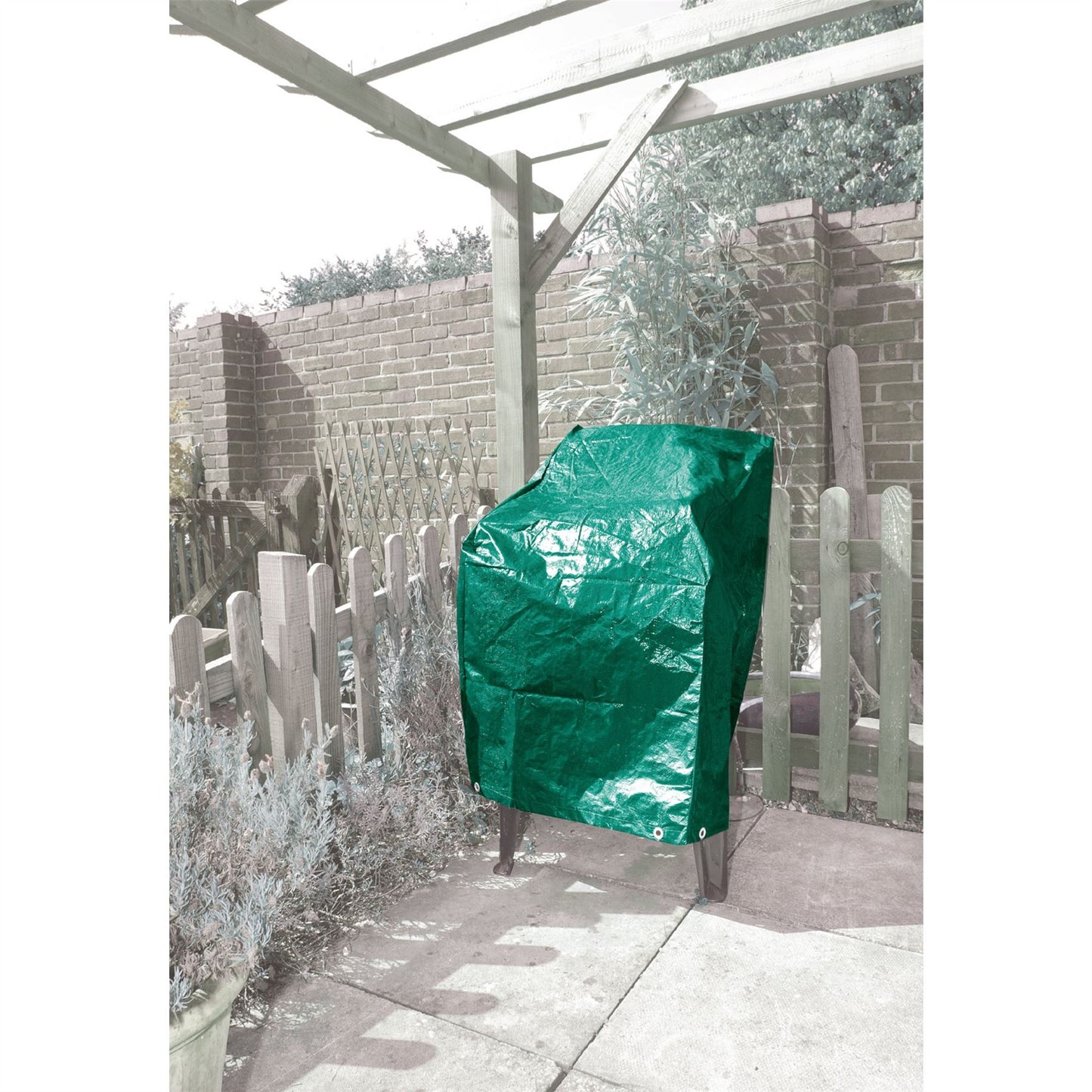 Draper Chair Stack Cover 60mm x 100mm - For Garden/Patio - Polyethylene - Green - 12914