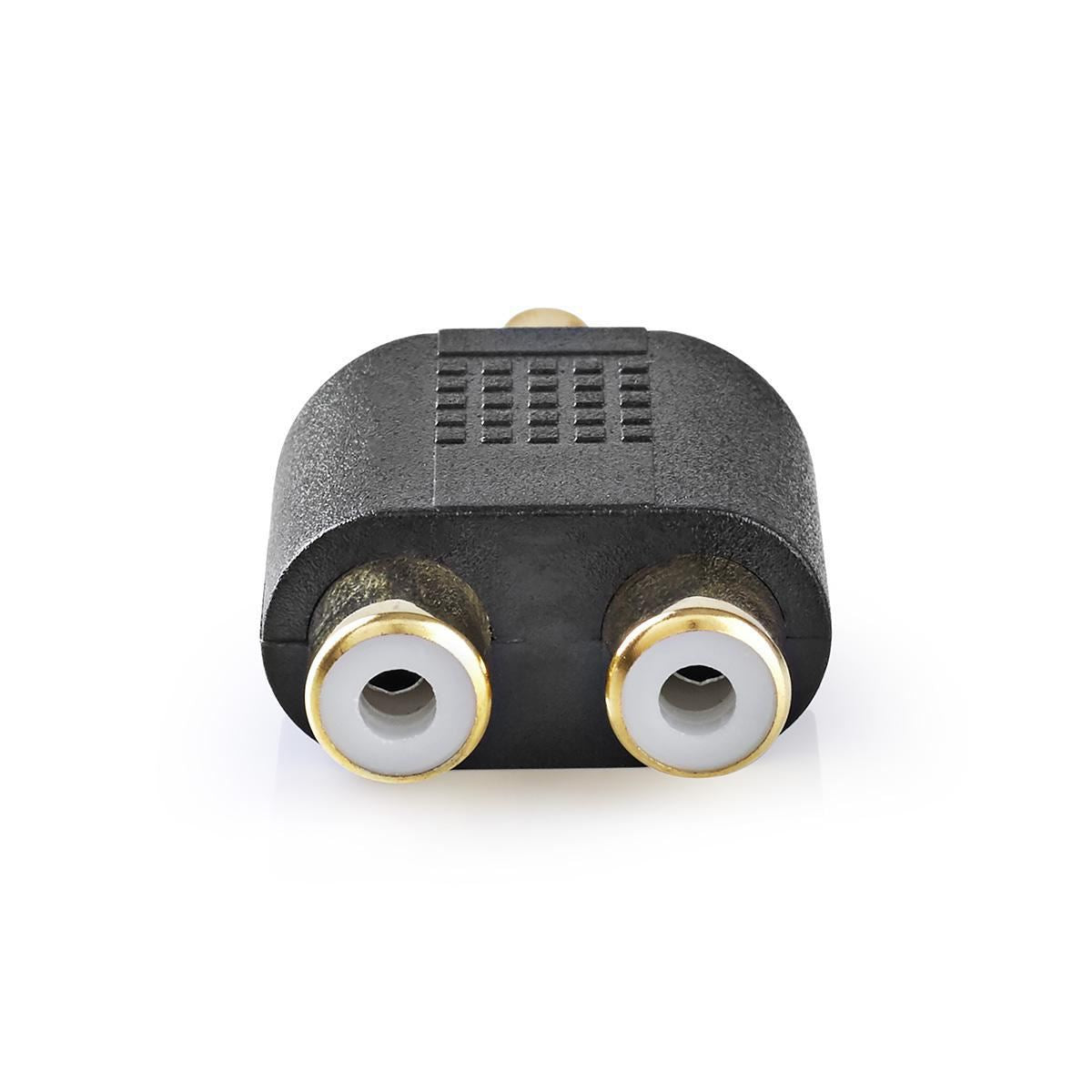 Nedis Subwoofer Adapter RCA Male to 2x RCA Female 10 pieces Black CAGP24940BKG