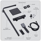 Baridi Thermostatic Shower Mixer Set, 20x20cm Square Head, Adjustable Rail