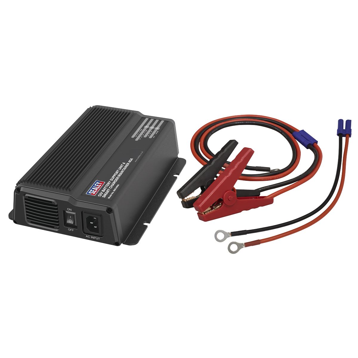 Sealey 12V Battery Support Unit & Smart Charger/Maintainer 40A BSCU40A