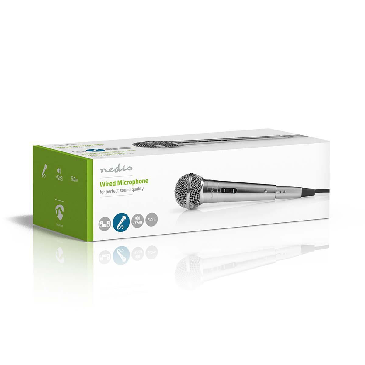 Nedis Wired Microphone -72dB +/-3dB Sensitivity 60 Hz to 14 kHz 5.0 m MPWD45GY
