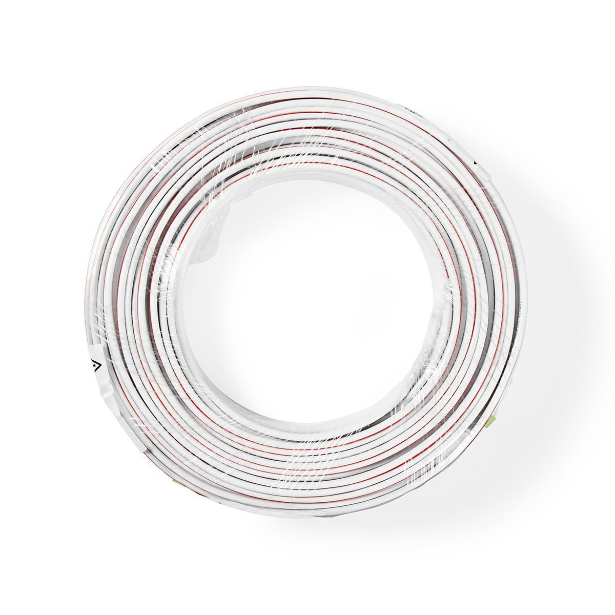 Nedis Speaker Cable 2x 1.50 mm2 25.0m Wrap White CAGW1500WT250