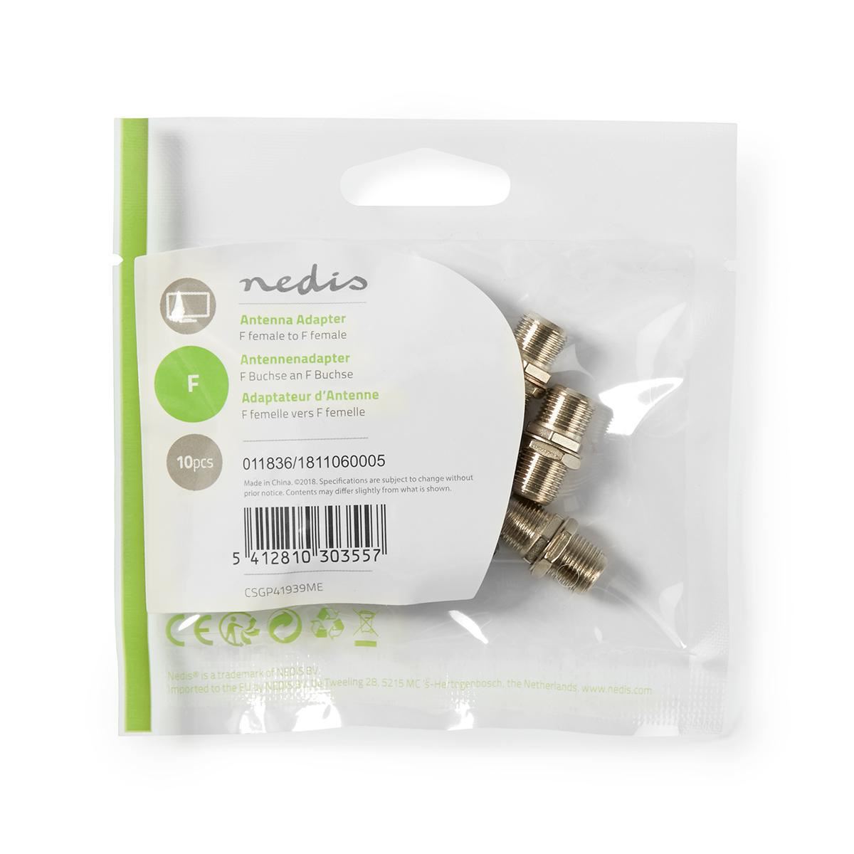 Nedis Coax Adapter XLR F Female to F Female Silver CSGP41939ME