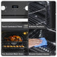 Baridi 90cm Built-In Double Oven, 88L Capacity, Energy Rating A - Black DH279