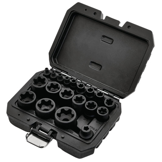 Draper External Torx Plus Socket Set, 1/4", 3/8", 1/2" Sq. Dr. (19 Piece)