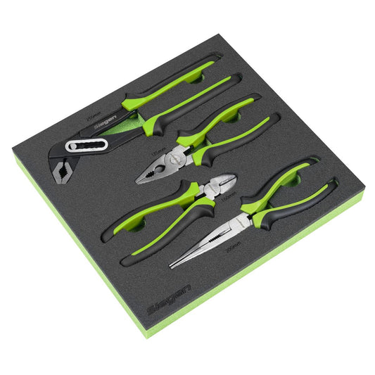 Sealey Siegen Comfort Grip Pliers Set 4pc S01298