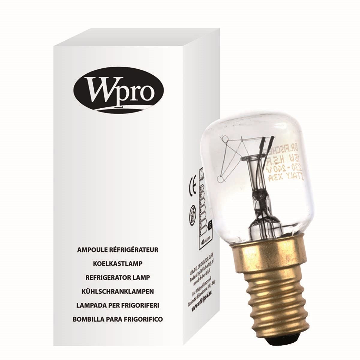 WPRO Refrigerator lamp T25 40W 230 V LFR133