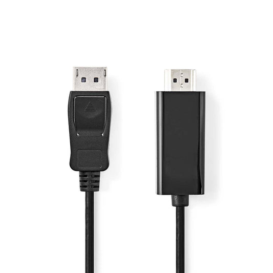DisplayPort Cable DisplayPort Male HDMI Connector 4K@30Hz Nickel Plated 3m Round